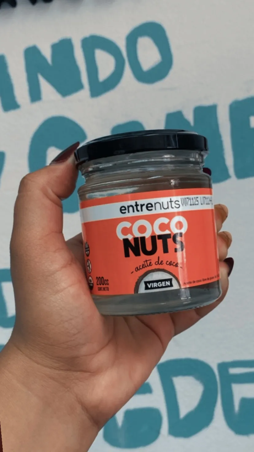 ACEITE DE COCO VIRGEN X 200cc  Entrenuts  SIN TACC