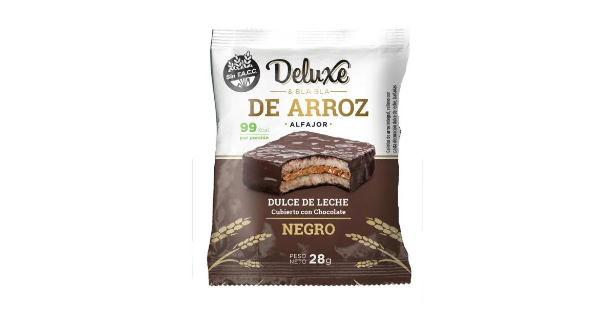 ALFAJOR DE ARROZ DE DULCE DE LECHE. DELUXE