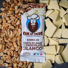 BARRA DE MANI Y CHOCOLATE BLANCO X 50GR QUE LO PALEO