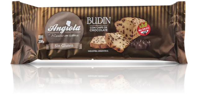 BUDIN CON CHIPS DE CHOCOLATES SIN TACC X 200GR  ANGIOLA